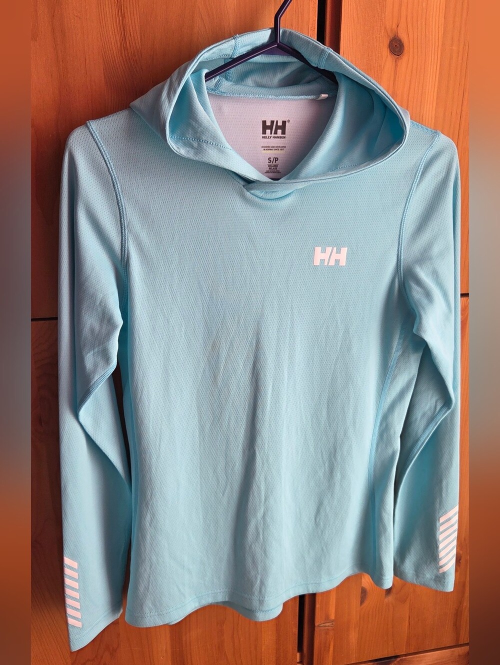 Helly Hansen Women's Lifa Active Solen Hoodie In Aqua Blue Size Small